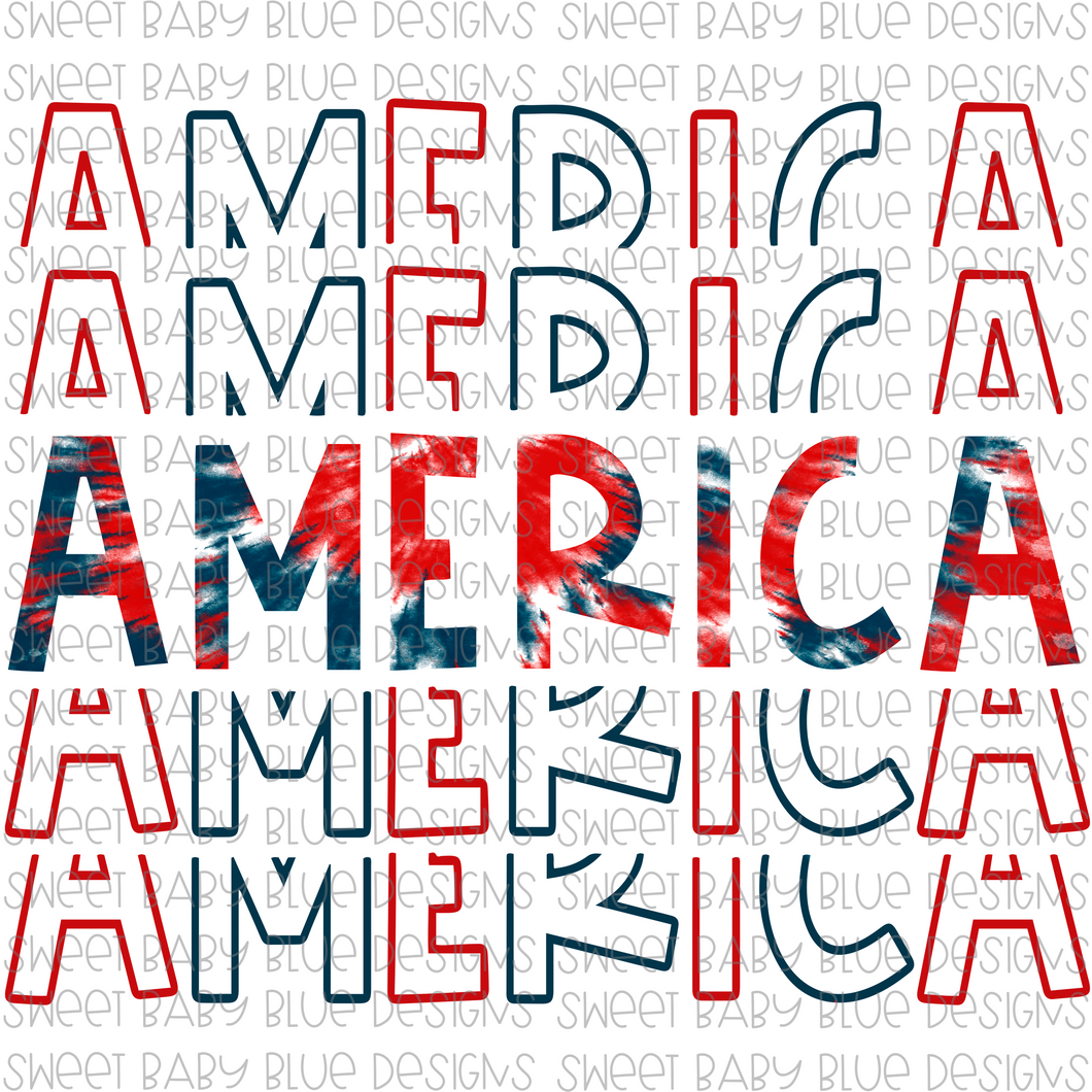 America- PNG file- Digital Download