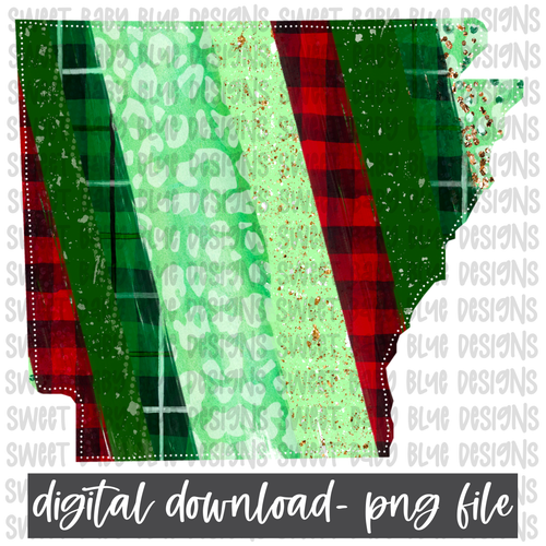 Arkansas- Christmas- PNG file- Digital Download
