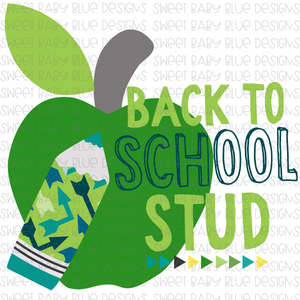 Back to school stud- PNG file- Digital Download