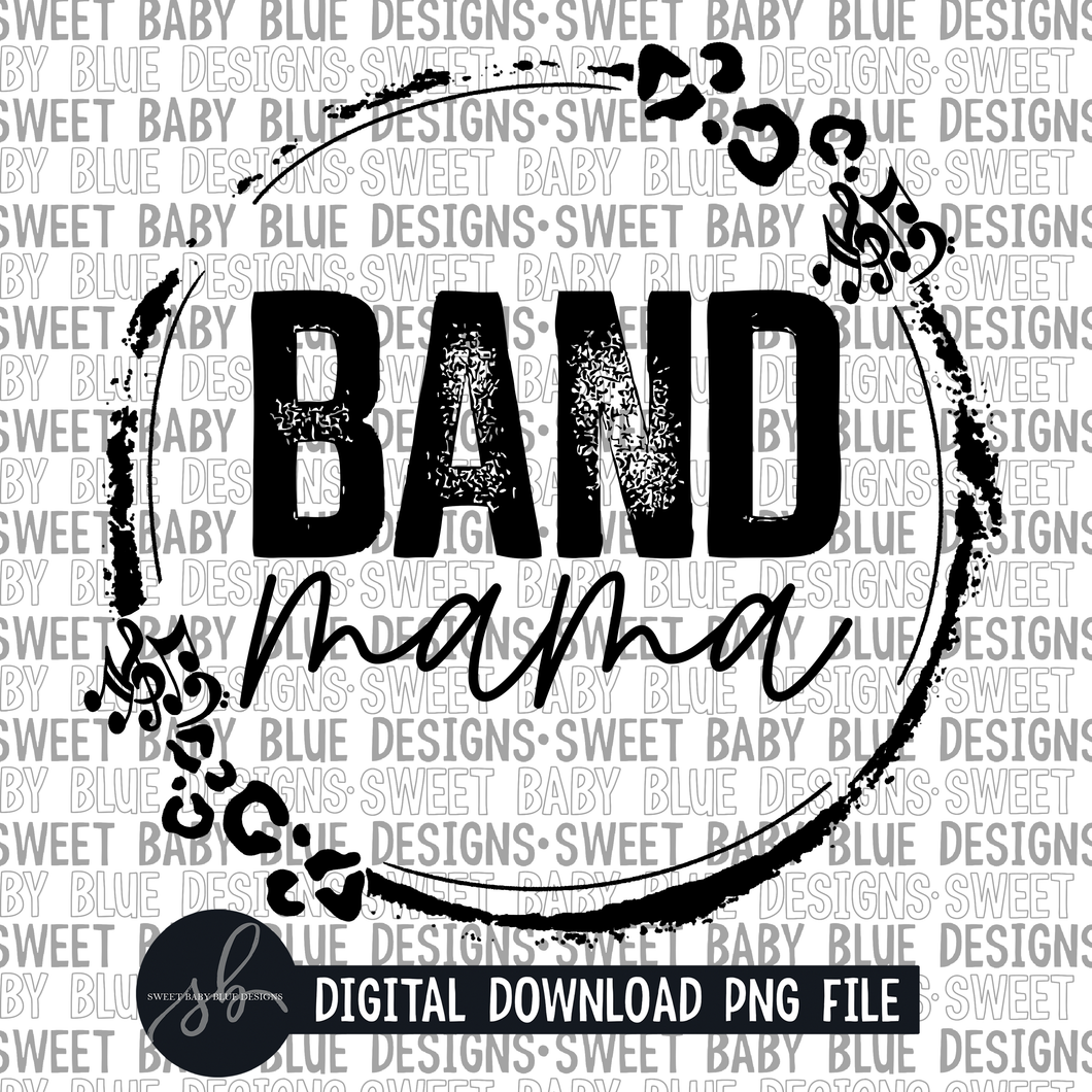 Band mama- Single color- 2022 - PNG file- Digital Download