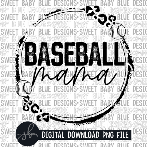 Baseball mama- Single color- 2022 - PNG file- Digital Download