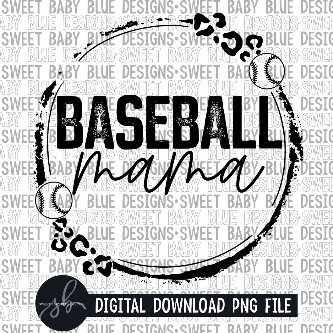 Baseball mama- Single color- 2022 - PNG file- Digital Download