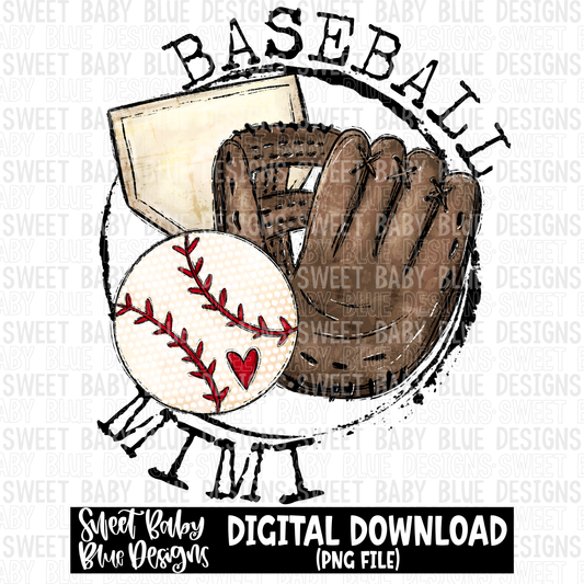 Baseball mimi- 2023 - PNG file- Digital Download