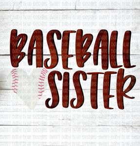 Baseball sister- PNG file- Digital Download