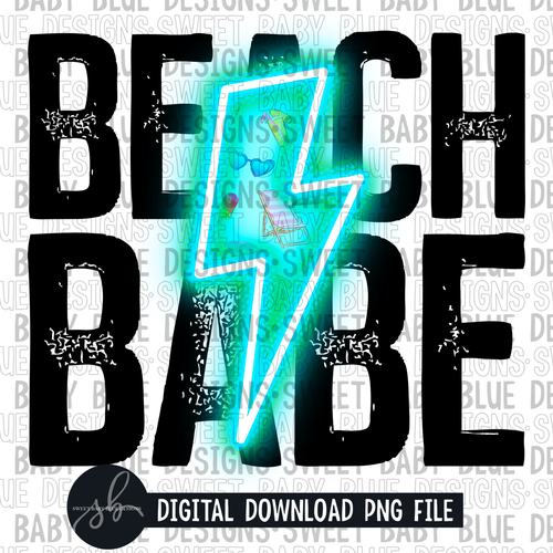 Beach babe- Beach bolt- 2022 - PNG file- Digital Download