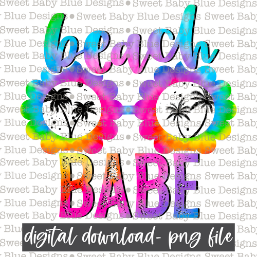 Beach babe- Summer- 2021- PNG file- Digital Download