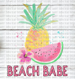 Beach Babe- PNG file- Digital Download