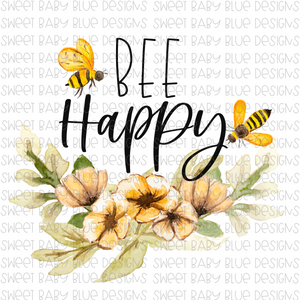 Bee happy- PNG file- Digital Download