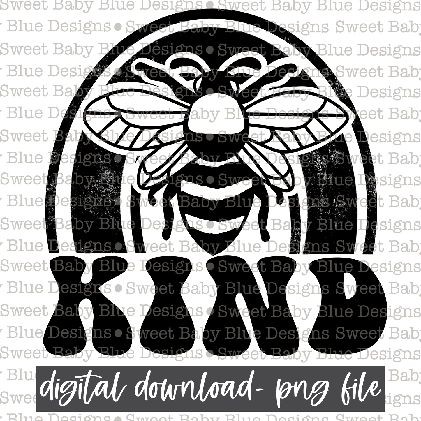 Bee kind - Black font-  2021- PNG file- Digital Download