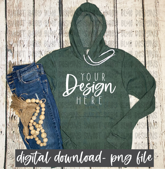 3719 Bella Canvas Forest sweatshirt mockup- PNG file- Digital Download