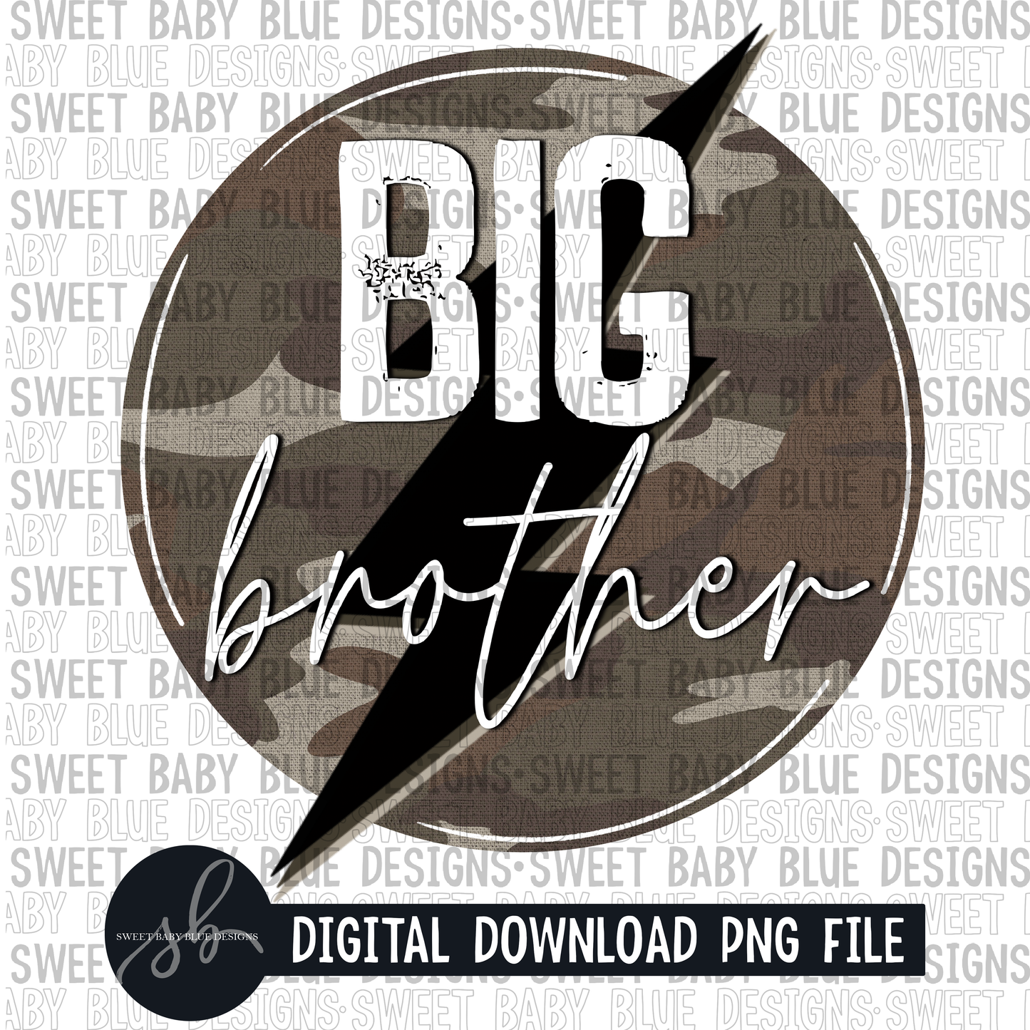Big brother- Camo circle - 2022 - PNG file- Digital Download