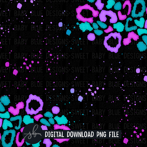 Black- Leopard sides- Digital paper - 2022 -PNG file- Digital Download