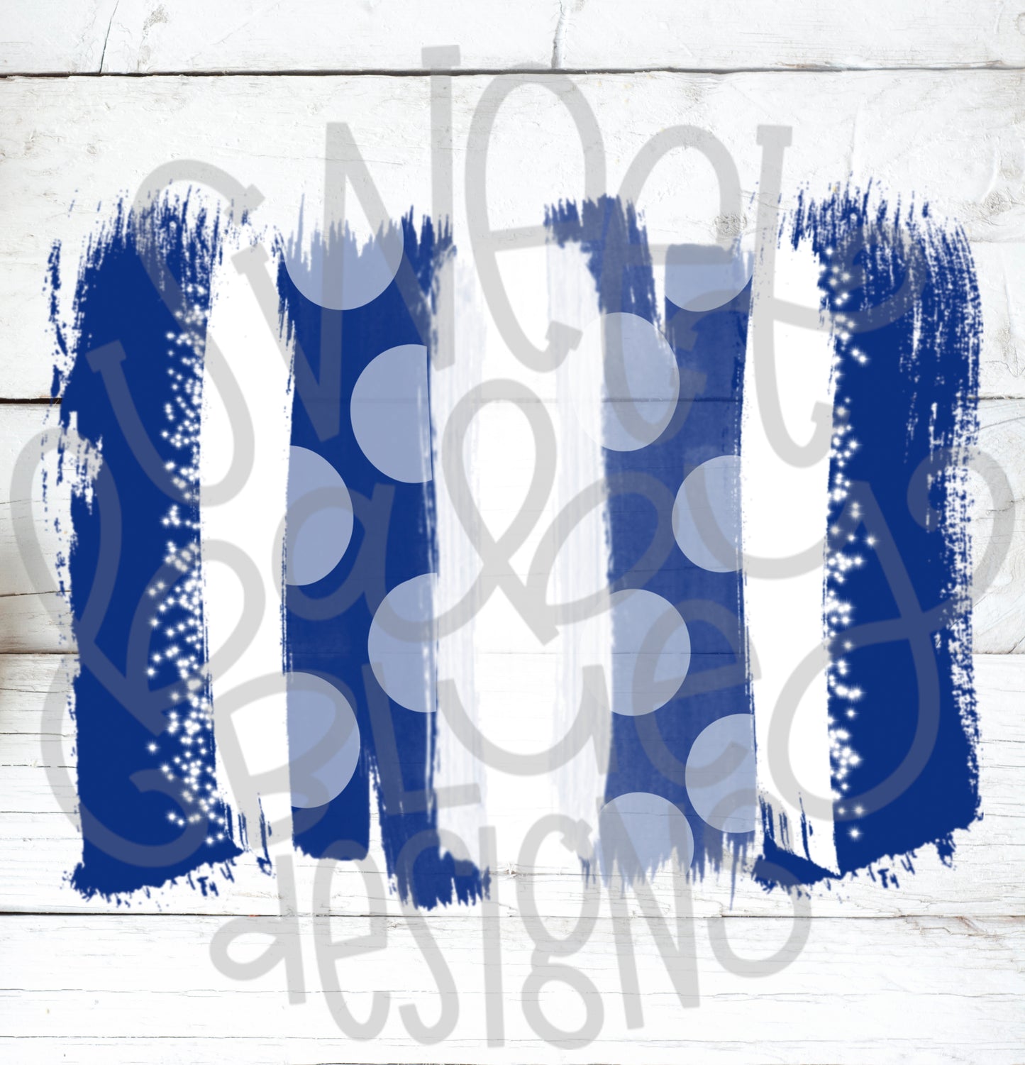Blue & White brush stroke - PNG file- Digital Download