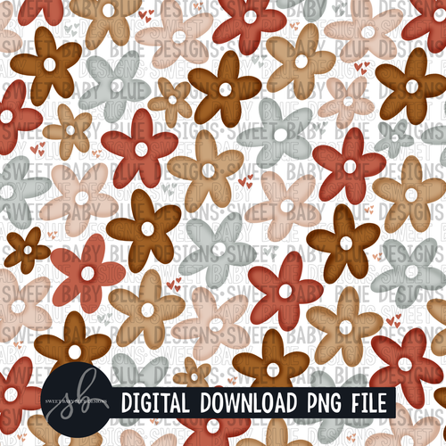 Boho floral digital paper- Digital paper - 2022 -PNG file- Digital Download