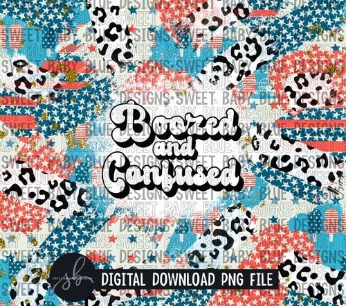 Boozed and confused- 20 oz. skinny tumbler- 2022 -PNG file- Digital Download