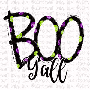 Boo y'all- PNG file- Digital Download