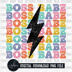 Boss babe- Bolt - 2022 - PNG file- Digital Download