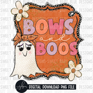 Bows and boos- Halloween- 2022 - PNG file- Digital Download