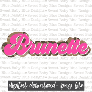 Brunette- PNG file- Digital Download
