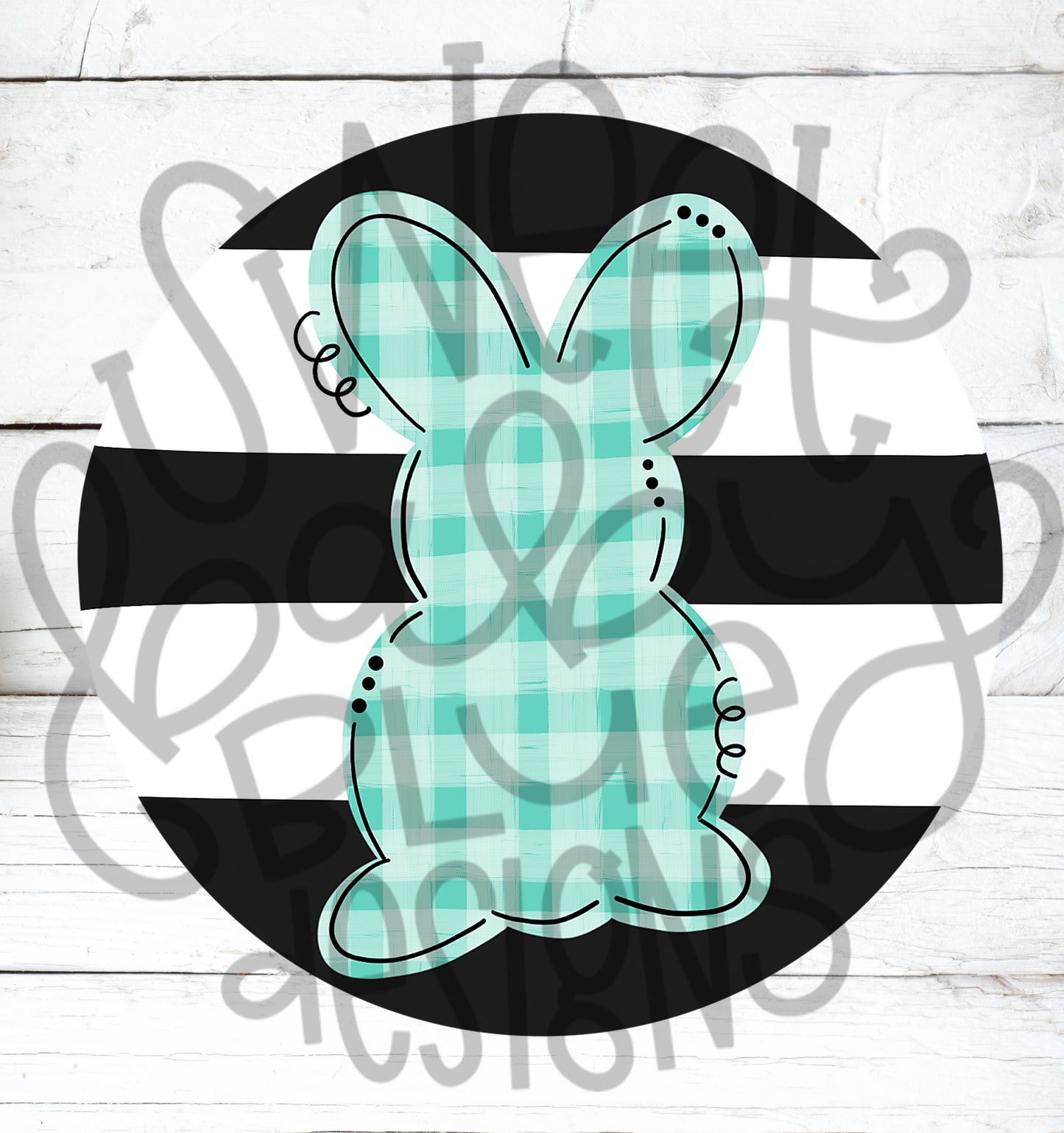 Bunny- Stripe- PNG file- Digital Download