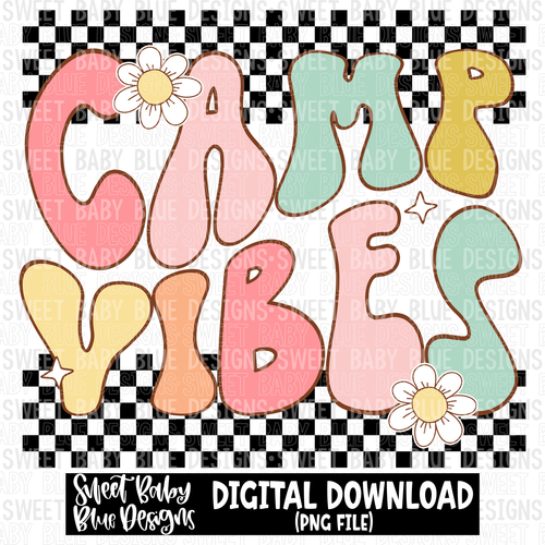 Camp vibes- Summer - 2023- PNG file- Digital Download
