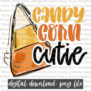 Candy corn cutie- Halloween- Fall - 2021- PNG file- Digital Download