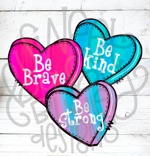 Candy Hearts- Valentines Day- PNG file- Digital Download