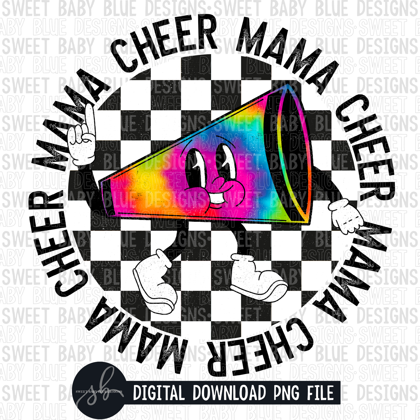 Cheer mama- Cheer cartoon- 2022- PNG file- Digital Download