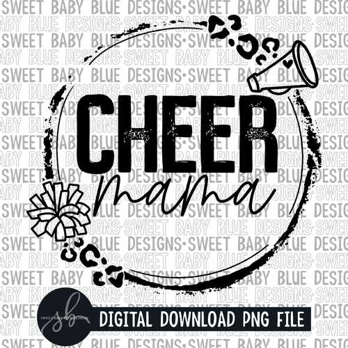 Cheer mama- Single color- 2022 - PNG file- Digital Download