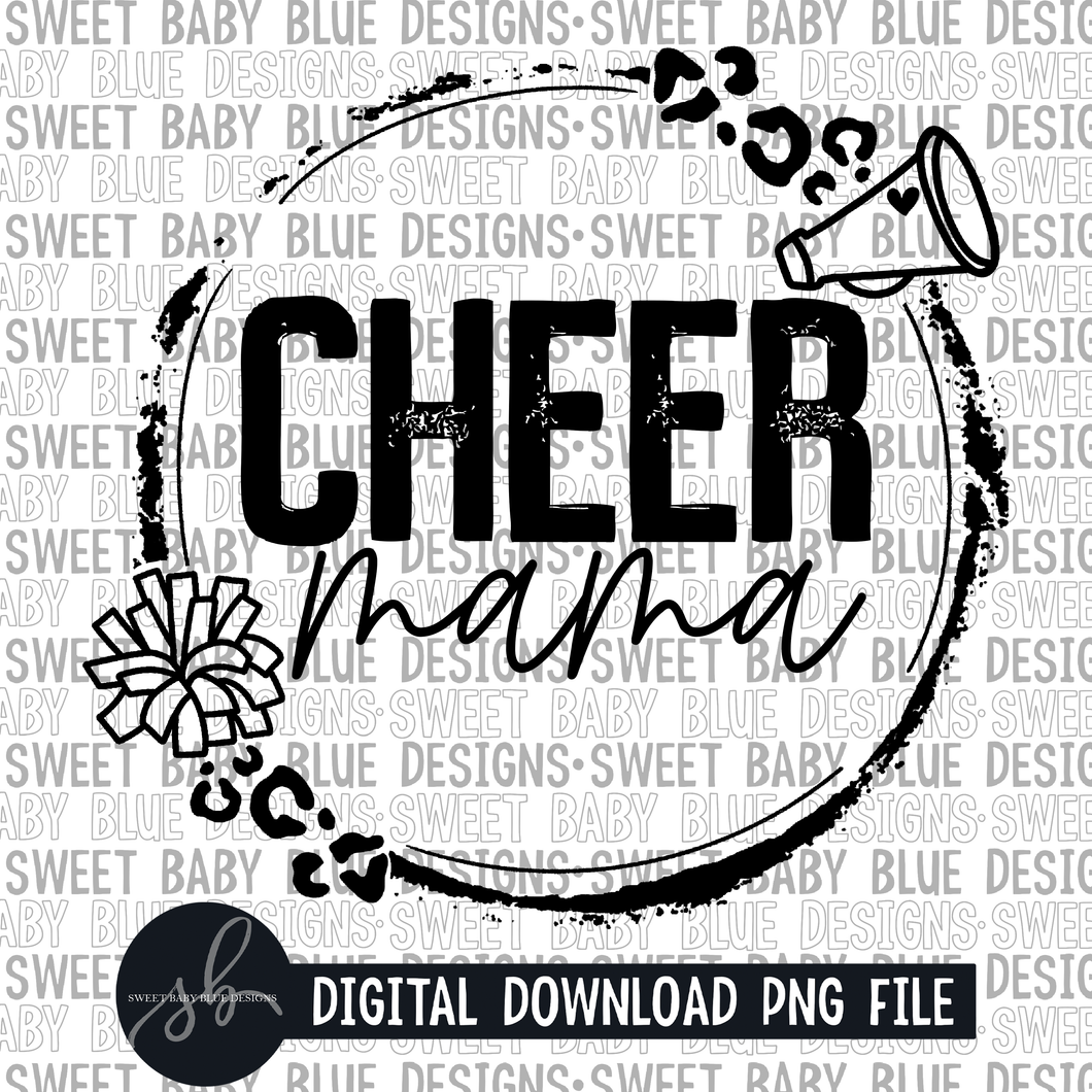 Cheer mama- Single color- 2022 - PNG file- Digital Download