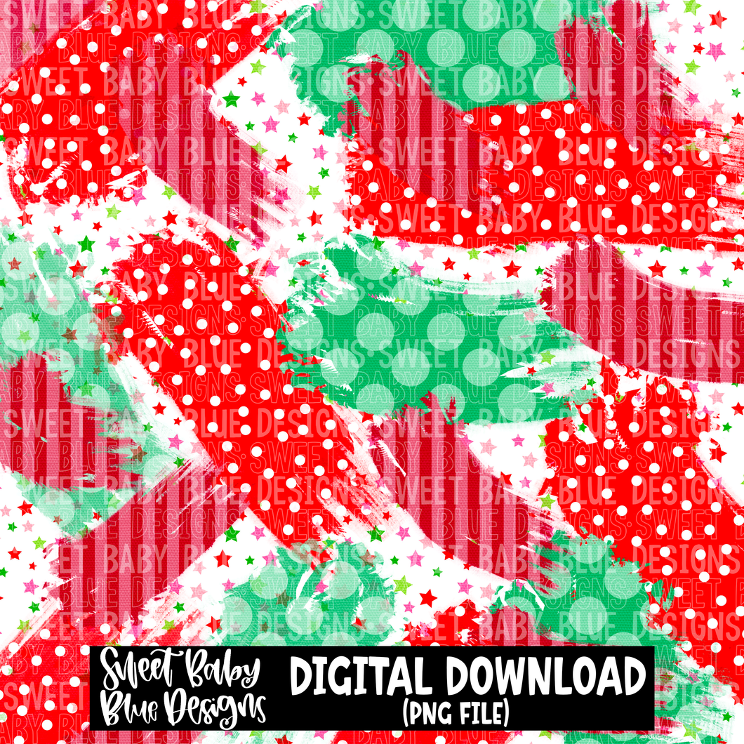Christmas brushstoke- Digital paper- 2023 - PNG file- Digital Download