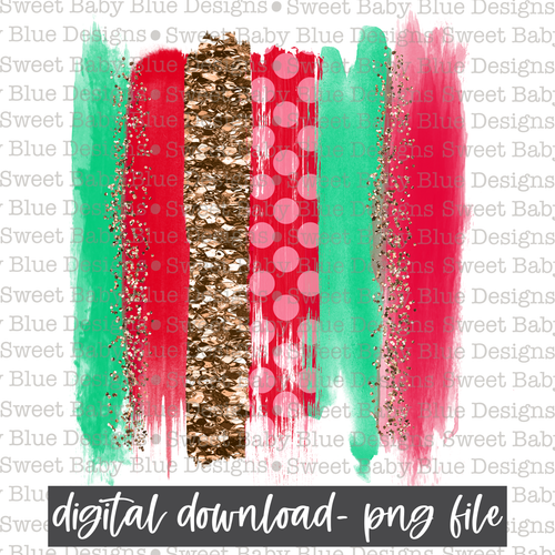 Christmas Brushstroke- Blank - PNG file- Digital Download