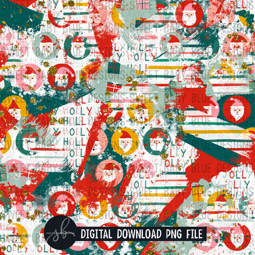 Christmas brushstroke- Digital paper- 2022- PNG file- Digital Download