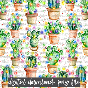 Holiday cactus- Christmas- Digital Paper- 2021- PNG file- Digital Download