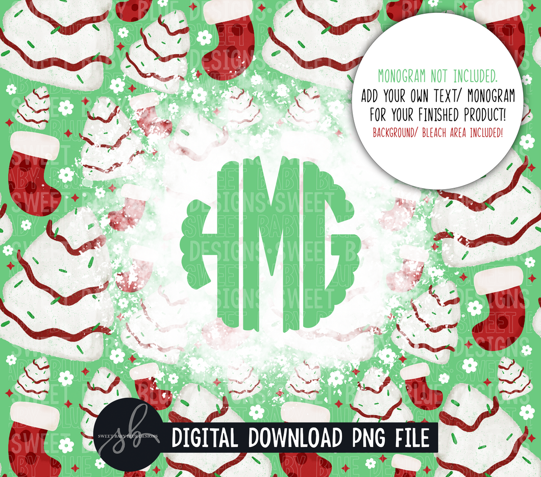 Cake- Christmas- Bleach- Blank- 20 oz. skinny tumbler- 2022 -PNG file- Digital Download