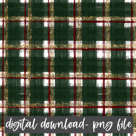 Christmas plaid Digital paper- PNG file- Digital Download