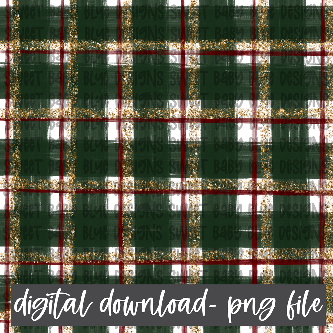 Christmas plaid Digital paper- PNG file- Digital Download