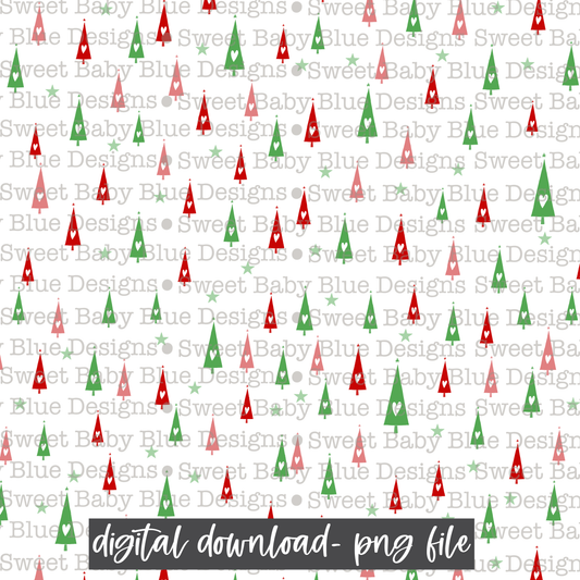 Christmas tree Digital paper- 2021- PNG file- Digital Download