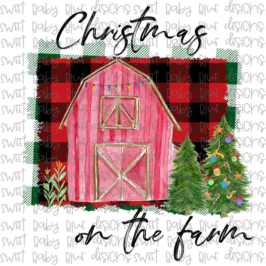 Christmas on the farm- PNG file- Digital Download