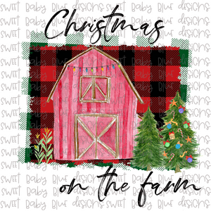 Christmas on the farm- PNG file- Digital Download