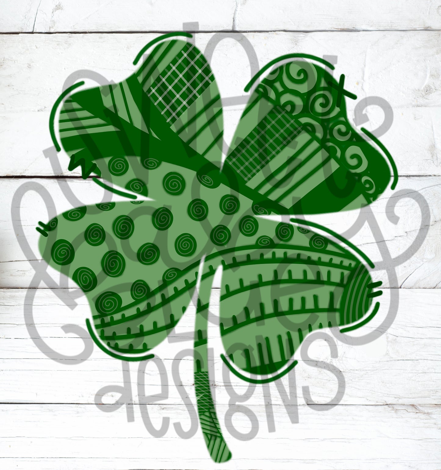 Clover Doodle- PNG file- Digital Download