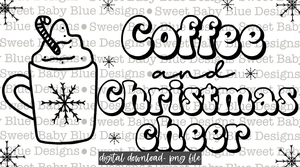 Coffee and Christmas cheer - Thermal Sticker- Designed in 2.25 x 1.25- 2021-  PNG file- Digital Download