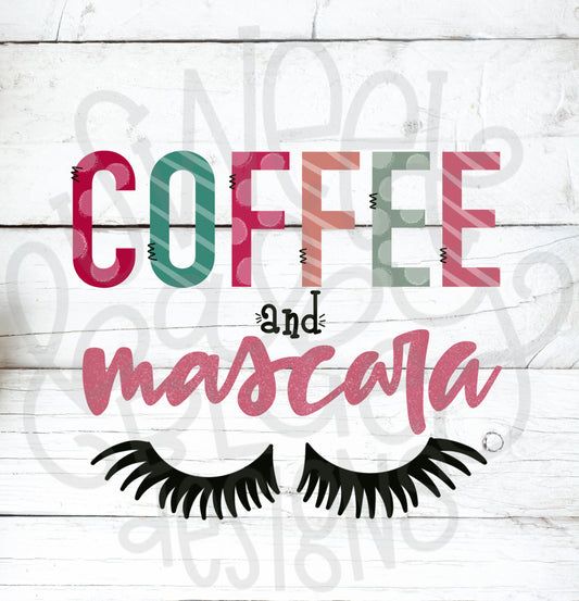 Coffee and mascara- PNG file- Digital Download