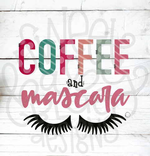 Coffee and mascara- PNG file- Digital Download
