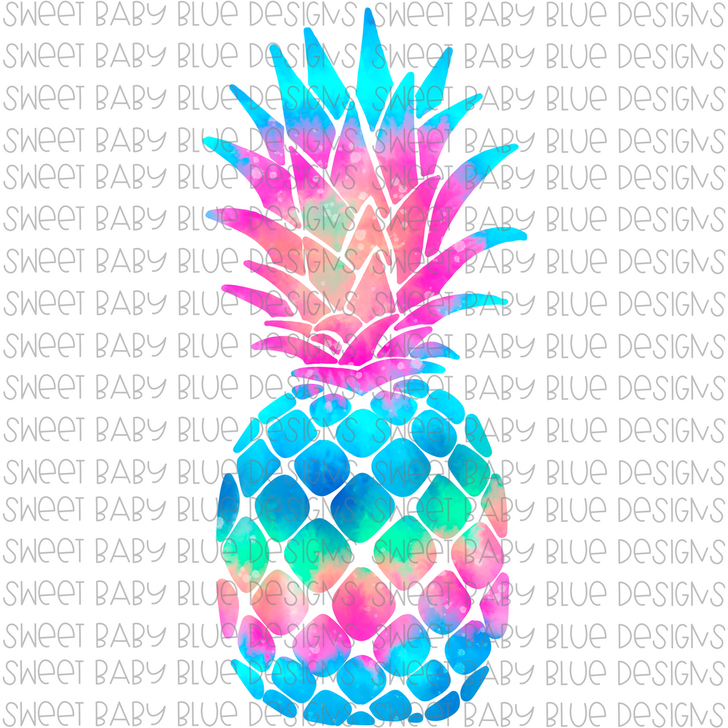 Pineapple- Colorful- PNG file- Digital Download