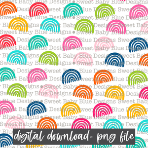 Colorful rainbow - Digital paper- 2021- PNG file- Digital Download