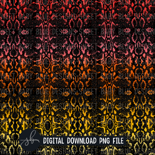 Colorful snake print- Digital paper - 2022 -PNG file- Digital Download