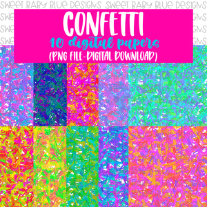 Confetti- Bundle- Digital Paper- PNG file- Digital Download