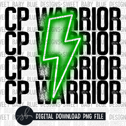 CP Warrior- Green bolt - PNG file- Digital Download