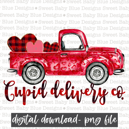 Cupid delivery Co- Valentine's Day- PNG file- Digital Download